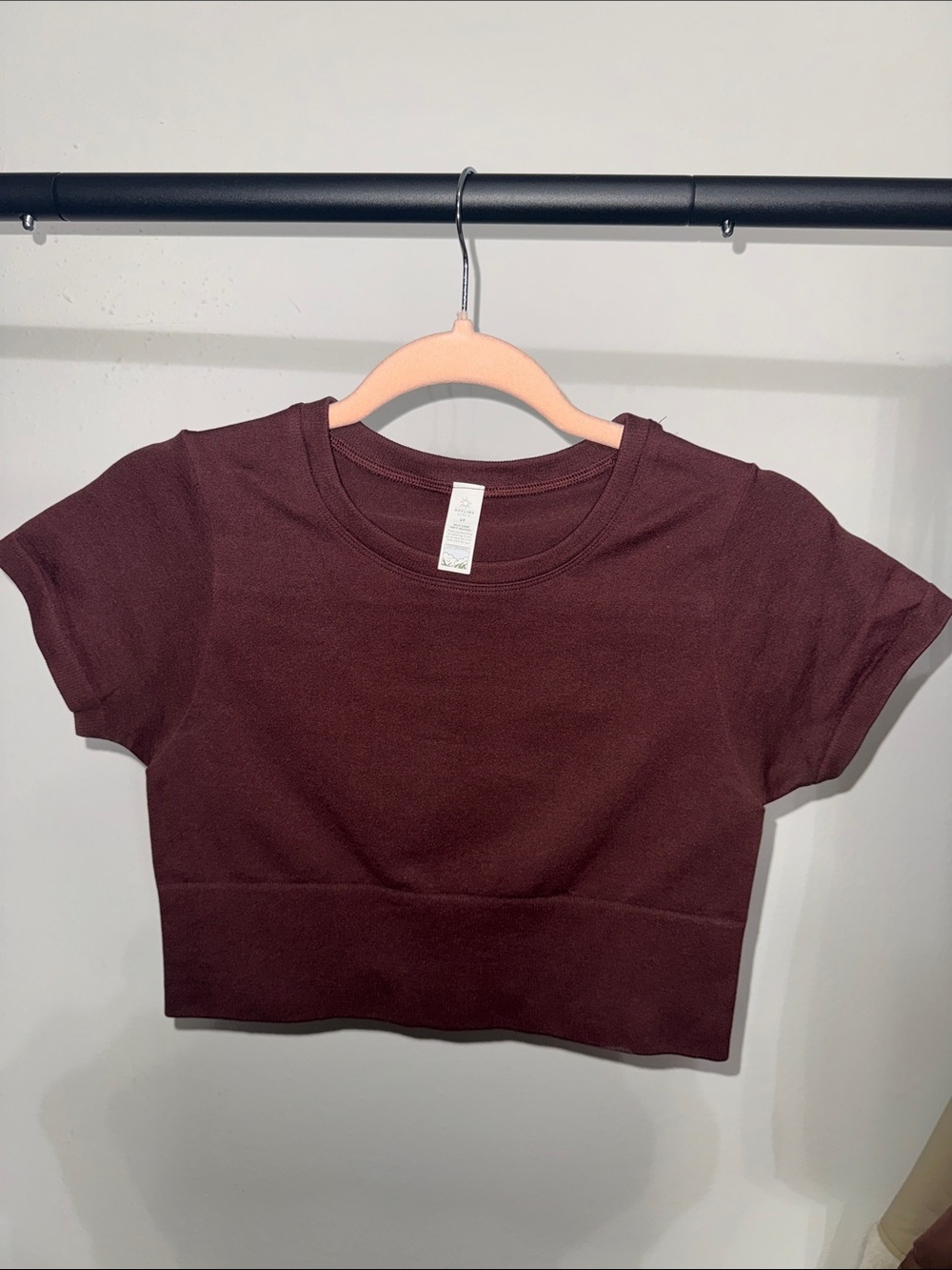 aerie Cropped Short Sleeve Tee BUNDLE - White, Black, Burgundy - Picture 4 of 4